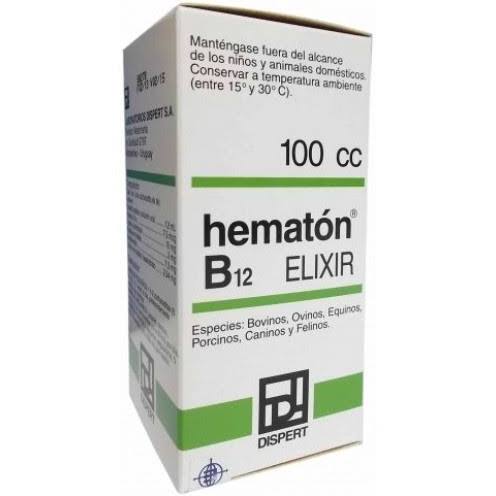 Hematon B12 Elixir (Extracto hepático, Cloruro de Cobalto Hexahidrato, Vitamina B12, Vitamina B1 Clorhidrato, Vitamina B2 fosfato y Niacinamida)